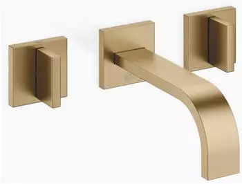 Dornbracht MEM Waschtisch-Wandbatterie ohne Ablaufgarnitur Dark Brass geb&uuml;rstet (36707782-39)
