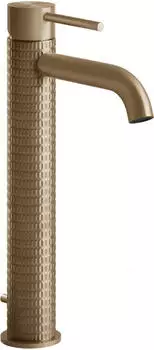 Gessi 316 Meccanica Waschtisch-Einhebelmischer mit Ablaufgarnitur, warm bronze geb&uuml;rstet PVD (54204726)