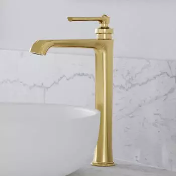 Steinberg Serie 350 Waschtisch-Einhebelmischer XL ohne Ablaufgarnitur, gold geb&uuml;rstet (3501700BG)