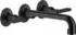 Gessi Inciso Farbset 2-Griff-Waschtischarmatur mit Auslauf 190-210mm Metall Schwarz PVD (58090706)