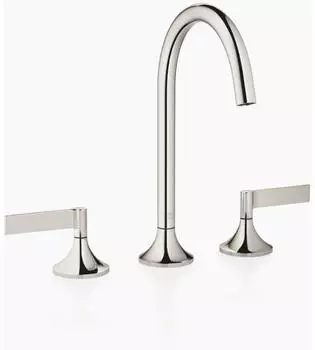 Dornbracht Vaia Waschtisch-Dreilochbatterie mit Ablaufgarnitur, Platin (20713819-08)