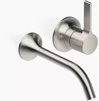 Dornbracht Vaia Wand-Einhandmischer Waschtisch ohne Ablaufgarnitur, Platin Matt (36860809-06)