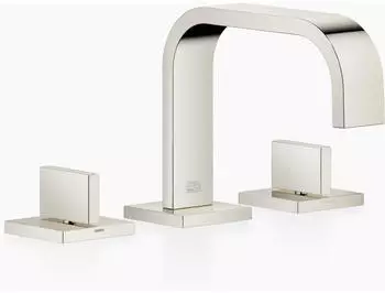 Dornbracht MEM Waschtisch-Dreilochbatterie mit Ablaufgarnitur 165mm Platin (20705782-08)