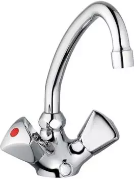 Heinrichschulte Classic Line Waschtischarmatur Zweigriff Niederdruck HU-Rohrauslauf 145mm (Z021919-10010)