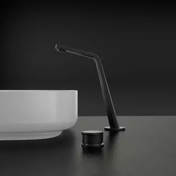 Bernstein XELO-Flex 260 Waschtischarmatur 2-Loch, hoher Auslauf, schwarz matt (XELO-Flex 260)