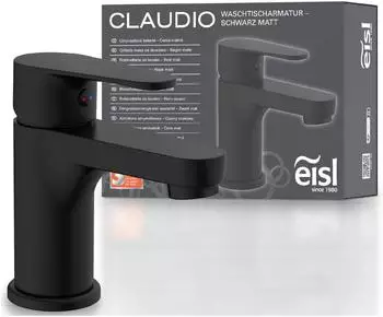 Eisl Claudio Waschtischarmatur Einhebelmischer schwarz matt (NI075CALCRBL)