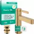 Hansgrohe Finoris Waschtischmischer CoolStart Push-Open, brushed bronze (76012140)