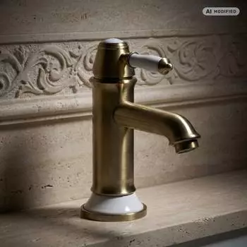 PaulGurkes Nostalgie Einhandmischer Waschtischbatterie, bronze, retro (PGNX16-B)