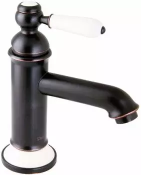 PaulGurkes LUNA Waschtischarmatur Einhandmischer, Messing schwarz, Retro (PGLUNA16-QP)