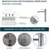LuxusKollektion Waschtischarmatur Einhebelmischer 360° schwenkbar, gebürstetes Silber, 204mm Auslaufhöhe