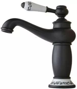 LuxusKollektion Waschtischarmatur Messing, &ouml;lgeriebene Bronze, Keramikgriff