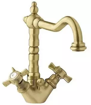Trizeratop Waschtischarmatur mit hohem Auslauf, Bronze, Retro (TRI-2278V/BR)