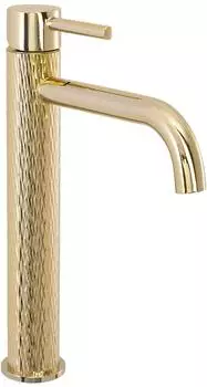 Rea Lungo Art High Waschtischarmatur gold, Messing