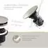 Lenz Elektronik MINA Waschtischarmatur Schwarz/Edelstahl, Easy-Clean Pop-Up-Ventil (46013051)