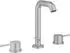 GROHE Essence Waschtischarmatur 3-Loch mit Ablaufgarnitur, supersteel (20296DC1)