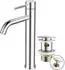 LuxusKollektion Waschtischarmatur hoch, Einhebelmischer mit Ablaufgarnitur, 190mm, schwarz/chrom