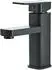 LuxusKollektion Waschtischarmatur eckig, Wasserfall, Pop-Up Ablauf, 170mm, schwarz