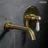 PaulGurkes Waschtisch-Unterputzarmatur 2-Loch Einhandmischer, gold