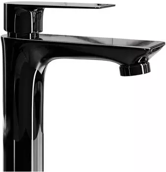 Planetmöbel Waschtischarmatur Einhebelmischer, schwarz glänzend, 17cm, Keramikkartusche