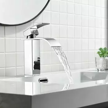 LuxusKollektion Waschtischarmatur Wasserfall Einhebelmischer chrom, 182mm