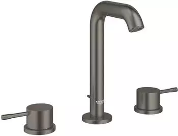 GROHE Essence New 3-Loch-Waschtischbatterie, hard graphite geb&uuml;rstet (20296AL1)