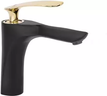 Rea Orbit Low Waschtischarmatur schwarz/gold (REA-B2054)