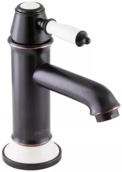 PaulGurkes Nostalgie Einhandmischer Waschtisch schwarz, Retro (PGNX16-QP)