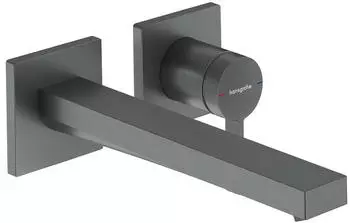Hansgrohe Tecturis E Waschtischarmatur Unterputz 22,5cm, geb&uuml;rstetes Schwarzchrom (73051340)