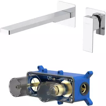 Kronenbach Quara 3.0 Waschtisch-Einhebelmischer Unterputz, 24cm, 5l/min (KB100357C10-Set)
