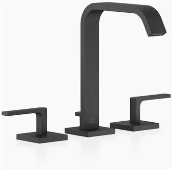 Dornbracht IMO Waschtisch-Dreilochbatterie mit Ablaufgarnitur, schwarz matt (20713671-33)