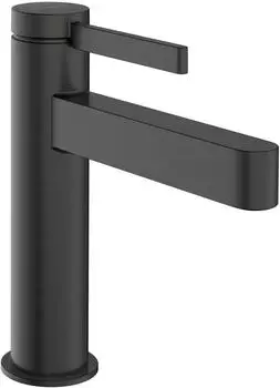 Hansgrohe Finoris Waschtischarmatur 110 Push-Open-Ablaufgarnitur, schwarz chrom gebürstet (76023340)