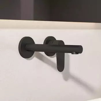 Ideal Standard Ceralife O Wand-Waschtischarmatur, Unterputz, 180mm Ausladung, silk black (BE019XG)