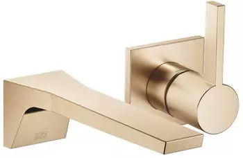 Dornbracht CL.1 Waschtisch-Wand-Einhandbatterie ohne Ablaufgarnitur, champagne geb&uuml;rstet (36860705-46)