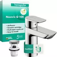 hansgrohe Neovis Q Einhebel-Waschtischarmatur 100 CoolStart mit Push-Open