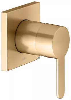 KEUCO IXMO Flat Unterputz-Einhebelmischer, eckig, messing geb&uuml;rstet (59551250302)