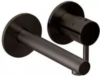 Herzbach DESIGN IX PVD BLACK STEEL Waschtisch-Wandbatterie Unterputz Farbset 16...