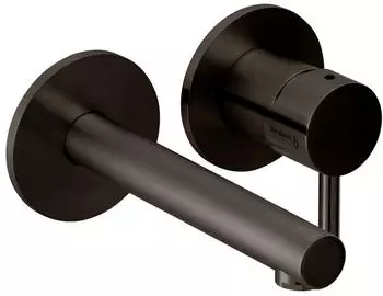 Herzbach Design iX PVD Waschtisch-Wandarmatur black steel (21.139756.1.40)