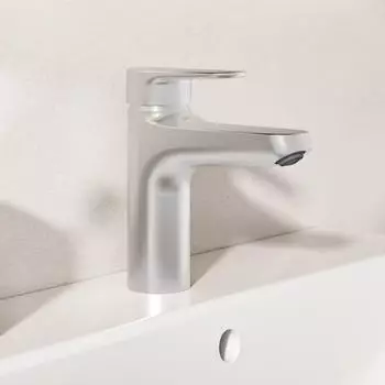 Ideal Standard Alu+ Einhebel-Waschtischarmatur BlueStart 160mm silber matt (BE130SI)