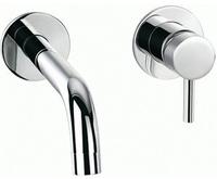 Steinberg Serie 100 Waschtisch-Einhebelmischer-Wandbatterie, Badarmaturen, 100...