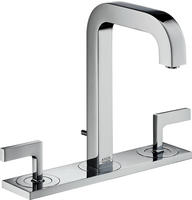 AXOR Citterio 3-Loch Waschtischarmatur mit Hebelgriffen Ausladung 14 cm,