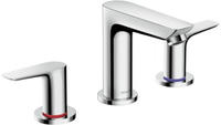 hansgrohe 3-Loch-Waschtischarmatur Talis E mit Zugstangen-Ablaufgarnitur, chrom