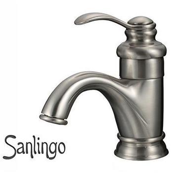 Sanlingo Nostalgie Retro Einhebel Waschbecken Armatur Edelstahl Optik von Sanlingo
