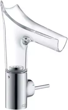 Axor Starck V 140 Einhebel-Waschtischmischer mit Glasauslauf polished gold optic (12123990)
