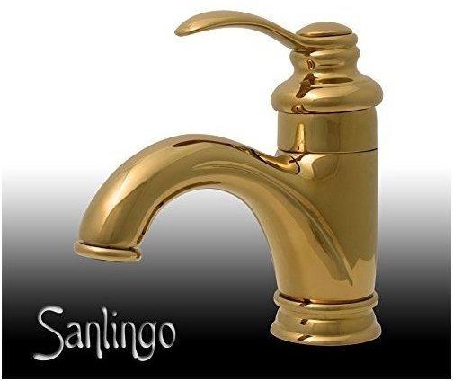 Sanlingo Retro Badezimmer Bad Waschbecken Einhebel Armatur Wasserhahn in Gold Sanlingo