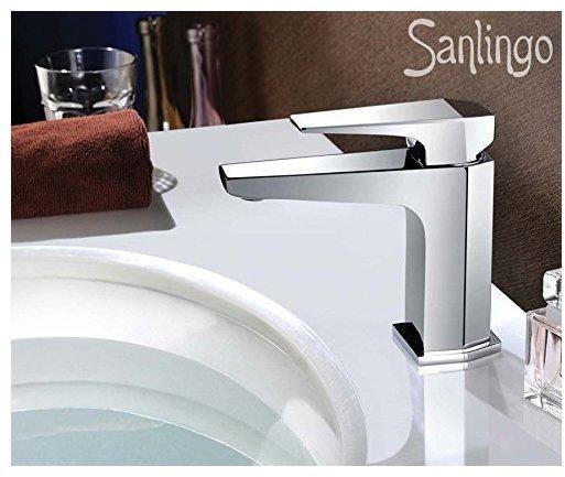 Sanlingo Serie Voza Design Bad Waschbecken Waschtisch Einhebel Armatur Wasserhahn Chrom