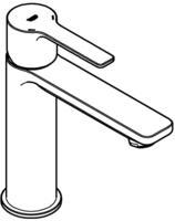 GROHE Lineare New Einhand-Waschtischbatterie S-SIZE, Badarmaturen, 23106DC1,