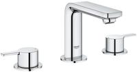 Grohe Lineare Waschtischarmatur 20304001 chrom, mit Ablaufgarnitur, 3-Loch-Armatur