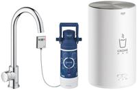 GROHE Red Mono Standventil und Boiler Gr&ouml;&szlig;e M, K&uuml;chenarmaturen, 30085001, chrom