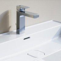 Ideal Standard Edge Waschtischarmatur Slim mit Ablaufgarnitur, Badarmaturen,...