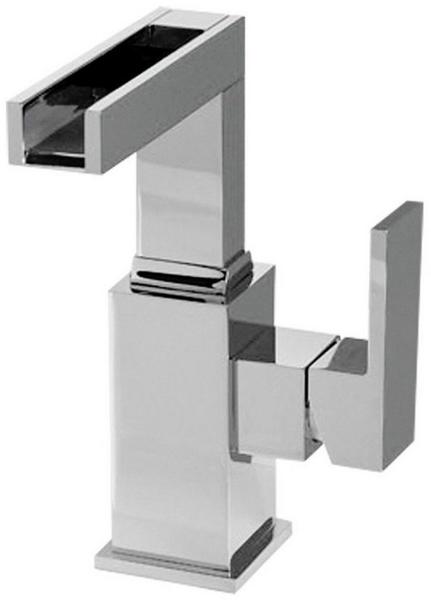 Casa Padrino Luxus Badezimmer Waschtischarmatur Silber H. 18,8 cm - Einhand-Waschtischbatterie mit Wasserfall-Auslauf